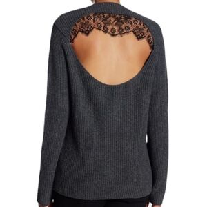 A.L.C. Open-Back Sweater with Lace Detail